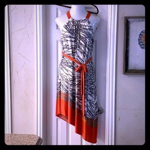 asymmetrical hem dress